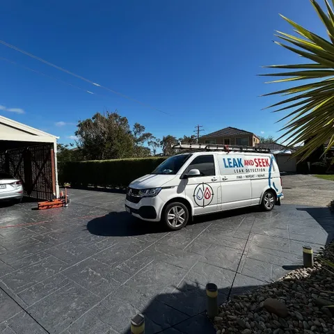Leak and Seek van at a Melbourne home