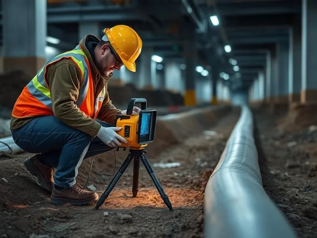 Underground pipe leak detection equipment used to scan for hidden leaks
